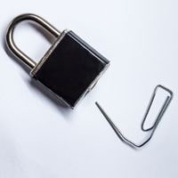 lock with a paperclip
